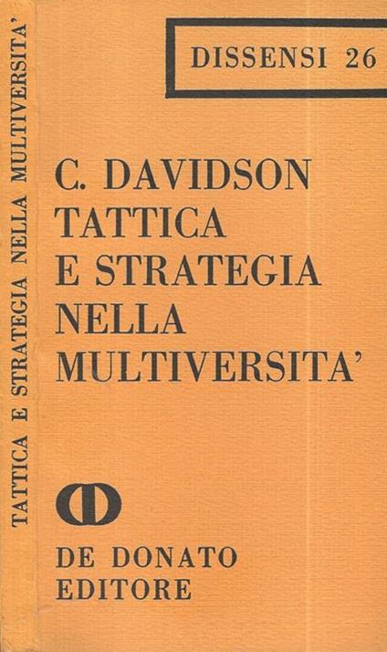 Tattica e strategia nella multiversità - Carl Davidson - copertina