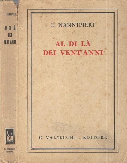 Al di là dei vent'anni - Luigi Nannipieri - copertina