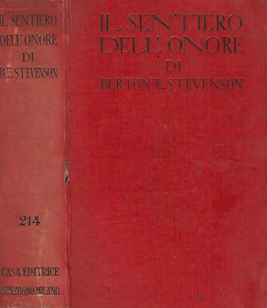 Il sentiero dell'onore - Burton E. Stevenson - copertina