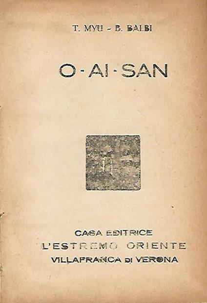 O - Ai - San Di: T. Myu  - copertina