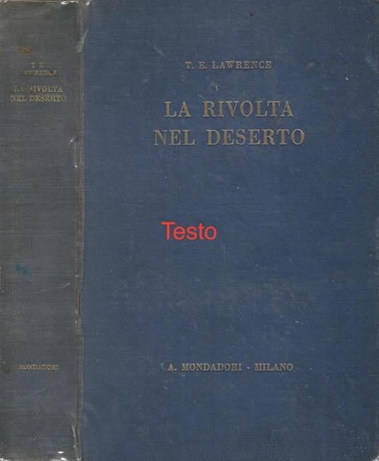 La rivolta del deserto - Thomas Edward Lawrence - copertina