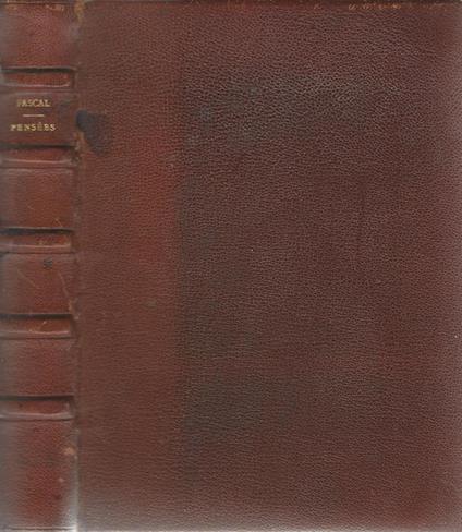 Pensées - Blaise Pascal - copertina