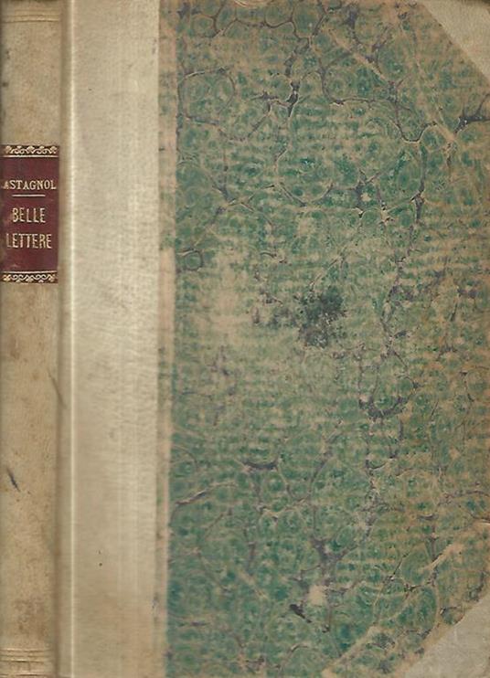 Istituzioni di belle lettere. Libro primo - Paolo Emilio Castagnola - copertina