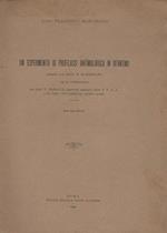 Un esperimento di profilassi antimalarica in Ofantino. Diretto dal Dott. F. Martirano con la collaborazione del Dott. V. Babacci, Ispettore sanitario delle F. F. A. A. e del Dott. Ciccarelli, medico sociale