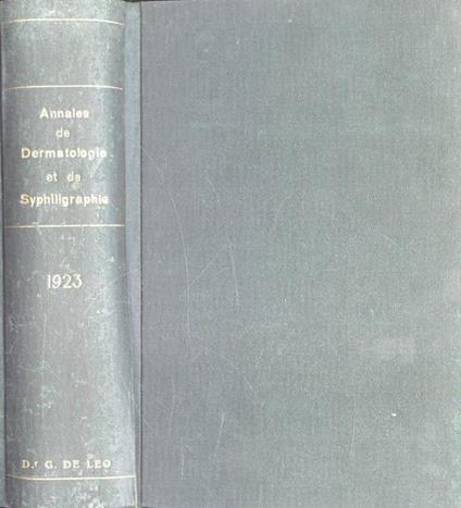 Annales de dermatologie et de syphiligraphie Tome IV - copertina