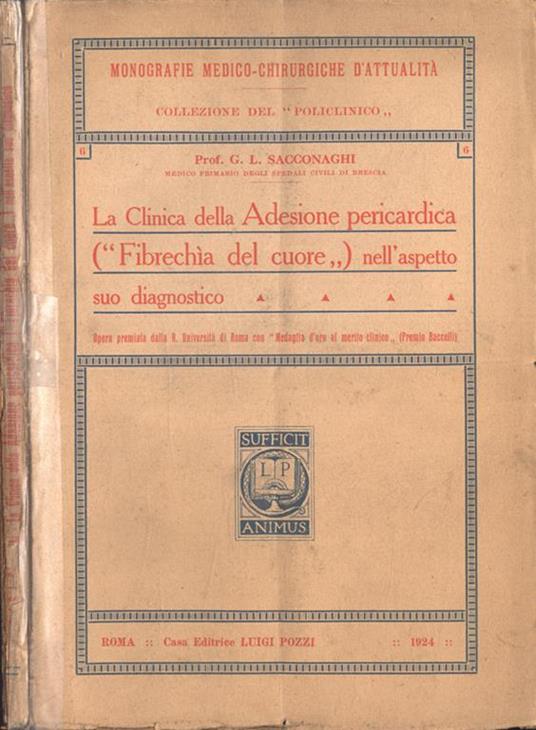 La clinica della adesione pericardica ( fibrechìa del cuore ) nell' aspetto suo diagnostico - copertina