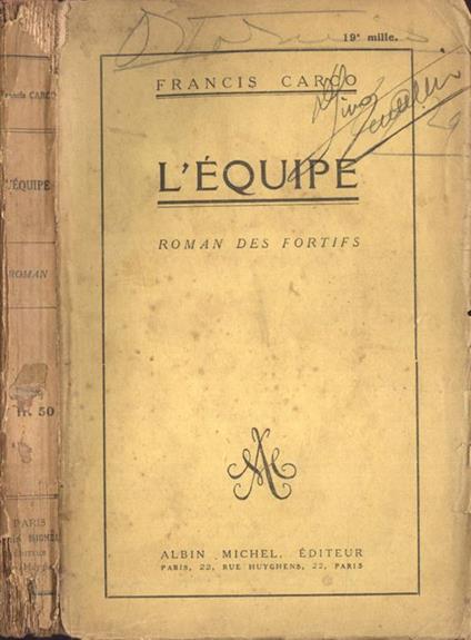L' èquipe - Francis Carco - copertina