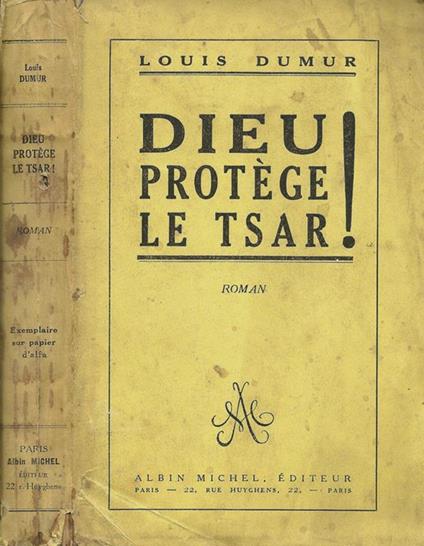 Dieu protege le tsar! - Louis Dumur - copertina