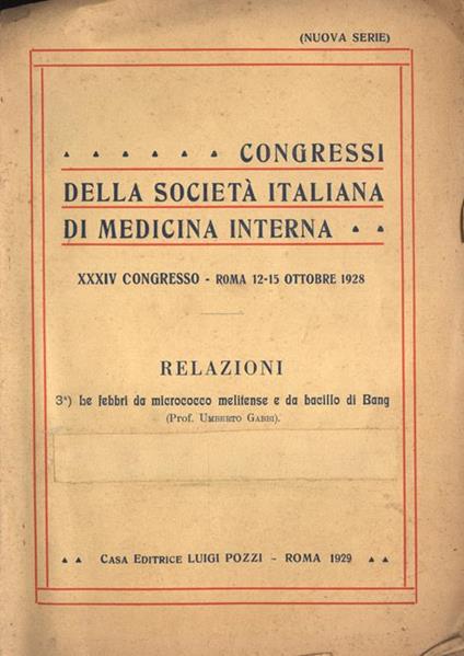 Congressi della Società Italiana di Medicina Interna. XXXIV Congresso - copertina