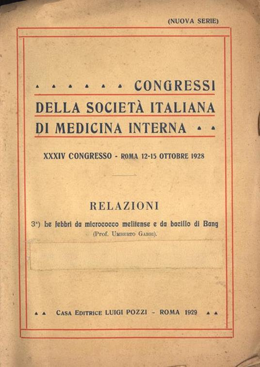 Congressi della Società Italiana di Medicina Interna. XXXIV Congresso - copertina