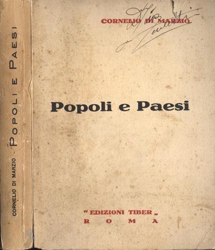 Popoli e paesi - Cornelio Di Marzio - copertina