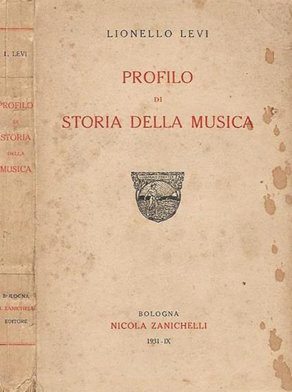 Profilo di Storia della Musica - Lionello Levi - copertina