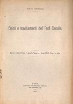 Errori e travisamenti del Prof. Canalis