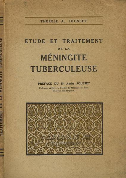 Etude et traitement de la meningite tuberculeuse - copertina