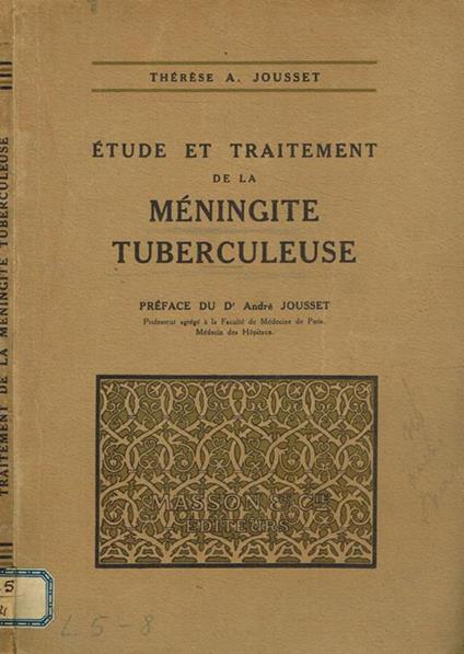 Etude et traitement de la meningite tuberculeuse - copertina