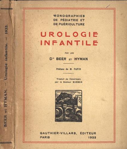 Urologie infantile - Dr. Beer - copertina