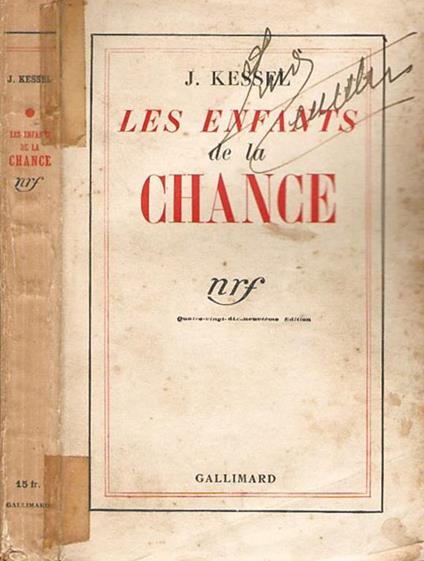 Les Enfants de la Chance - Joseph Kessel - copertina