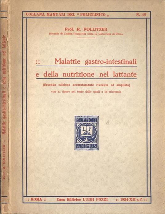 Malattie gastro - intestinali e della nutrizione nel lattante - copertina