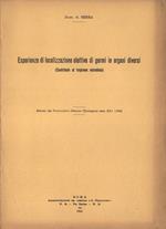 Esperienze di localizzazione elettiva di germi in organi diversi. ( Contributo al tropismo microbico )