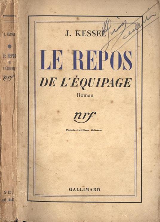 Le repos de l' èquipage - Joseph Kessel - copertina