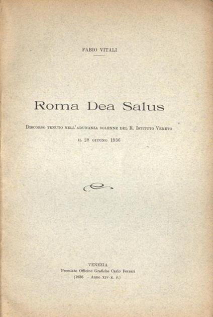 Roma Dea Salus - Fabio Vitali - copertina