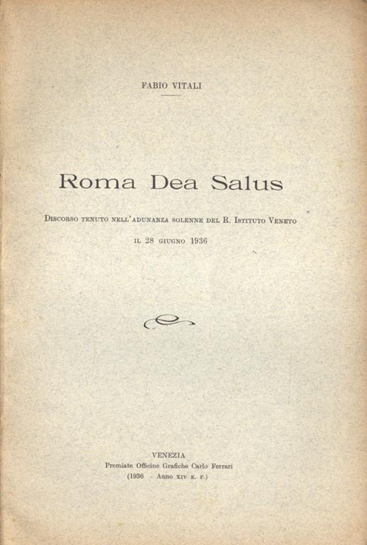 Roma Dea Salus - Fabio Vitali - copertina