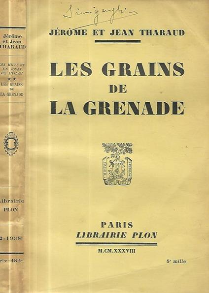 Les milles et un jours de l'Islam- vol. II Les grains de la Grenade - copertina