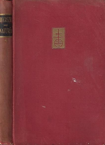 Il poema della natura Vol I - Tito Lucrezio Caro - copertina