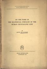 On the form of the iso - indicial surfaces of the human crystalline lens