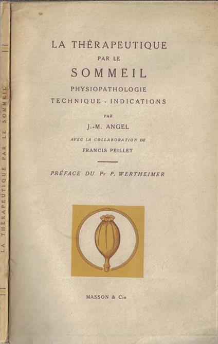 La thérapeutique par le sommeil. Physiopathologie technique-indications - copertina