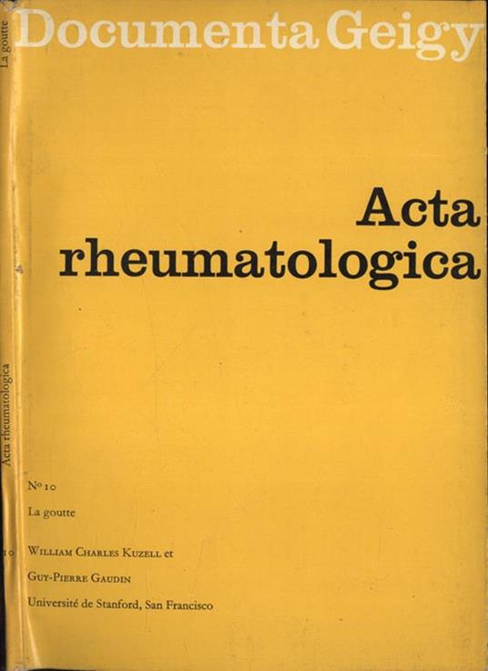 Documenta rheumatologica n. 10 - copertina