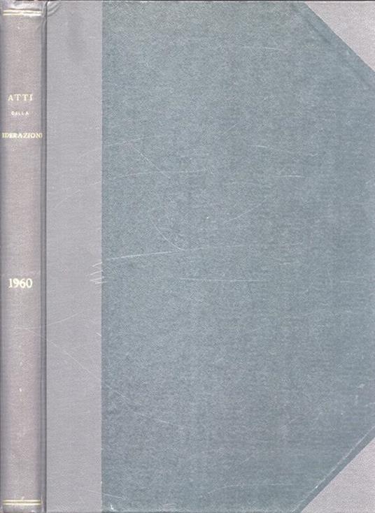 Atti della Federazione 1960 - copertina