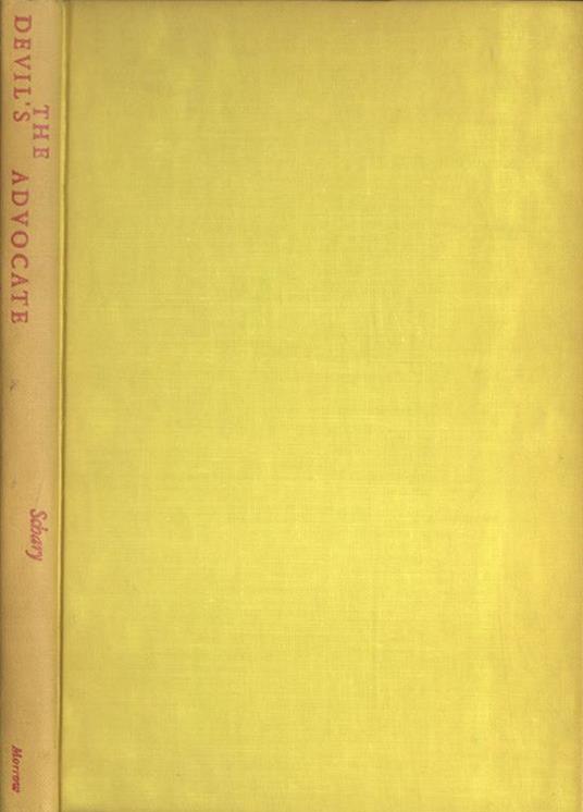 The devil' s advocate - Dore Schary - copertina