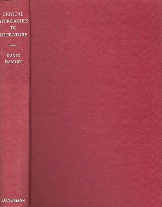 Critical approaches to literature - David Daiches - copertina