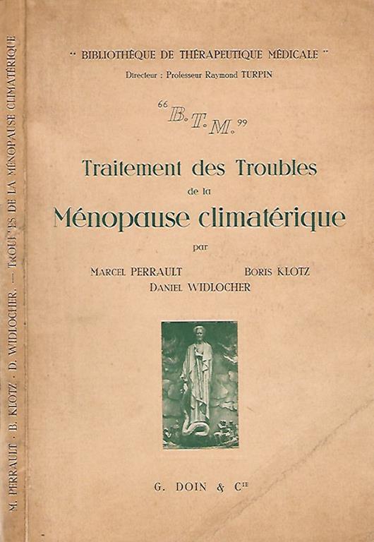 Traitement des Troubles de la Menopause climaterique - Marcel Perrault - copertina