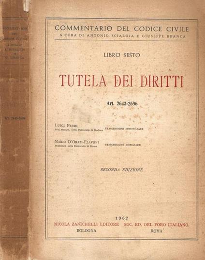 Tutela dei diritti art. 1643 - 2696 - copertina
