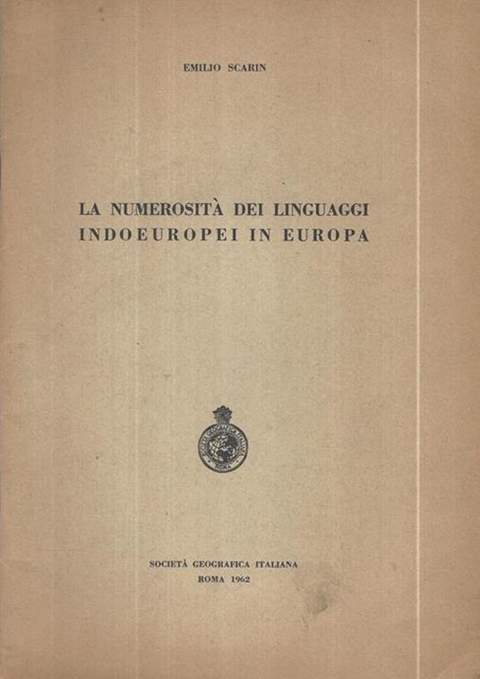 La numerosità dei linguaggi indoeuropei in Europa - Emilio Scarin - copertina