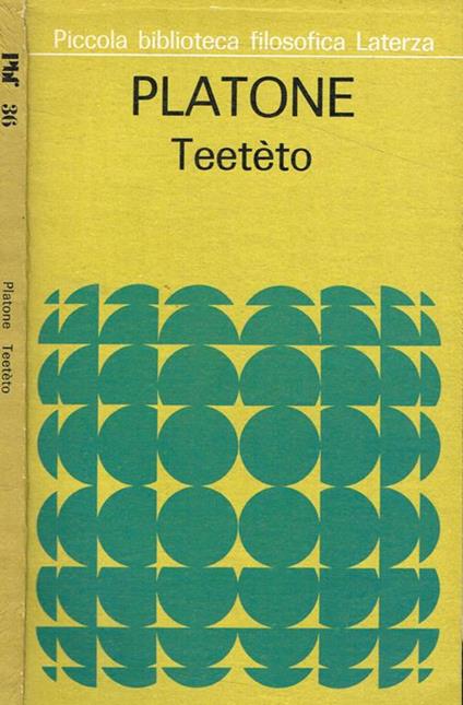 Teetèto - Platone - copertina
