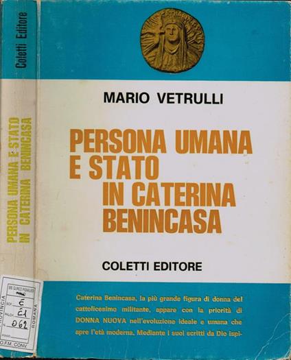 Persona umana e stato in Caterina Benincasa - Mario Vetrulli - copertina