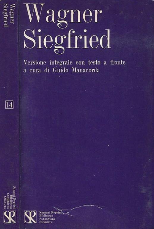 Siegfried - Richard Wagner - copertina
