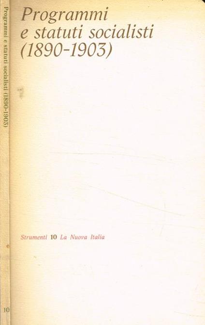 Programmi e statuti socialisti (1890-1903) - copertina