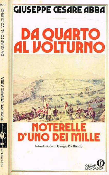 Da Quarto al Volturno. Noterelle d'uno dei Mille - Giuseppe Cesare - copertina