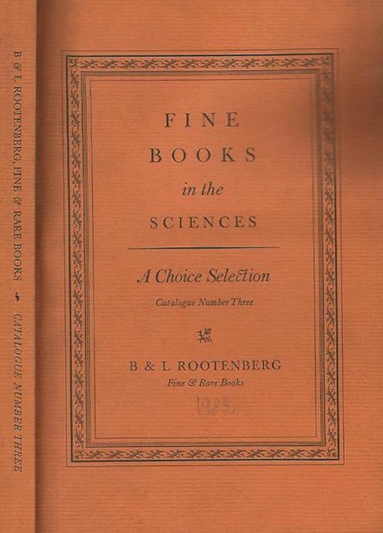 Fine Books in the Sciences: a choise selection catalogo number three - copertina