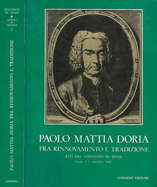 Paolo Mattia Doria fra rinnovamento e tradizione - copertina