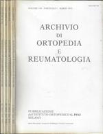 Archivio di ortopedia e reumatologia Volume 104 – fascicolo I, II, III, IV – Anno 1991 (annata completa)