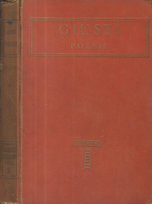 Poesie. Precedono alcune pagine di Gino Capponi - Giusti - copertina