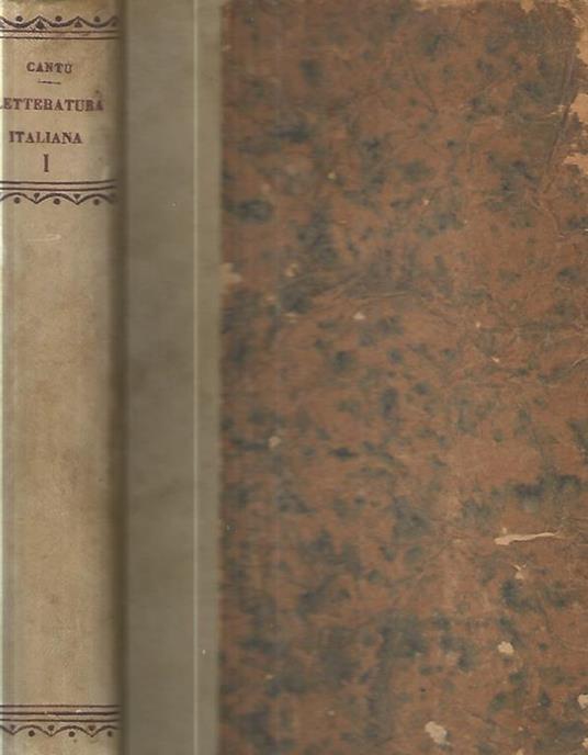 Letteratura italiana Vol. I - Cesare Cantù - copertina