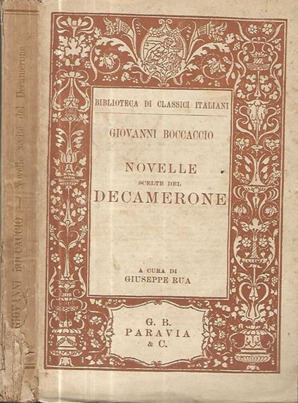 Novelle scelte del Decamerone - Giovanni Boccaccio - copertina
