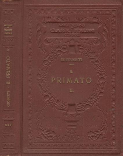 Il Primato vol. II - Vincenzo Gioberti - copertina