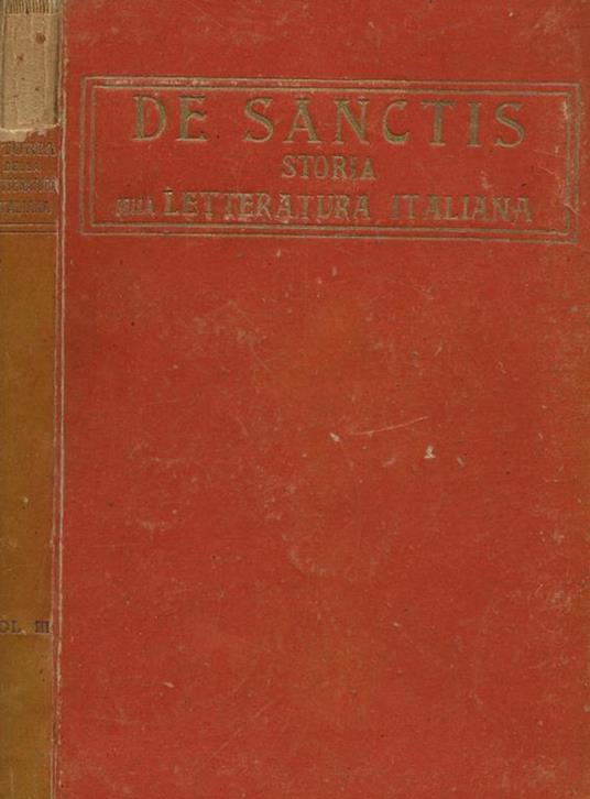 Storia della Letteratura Italiana Vol.III - De Sanctis - copertina